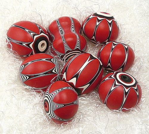 polymer clay red beads ideas