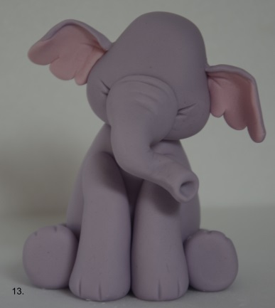 Polymer clay elephant tutorial - step 13
