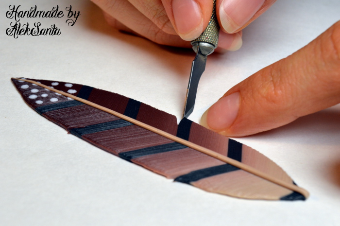Polymer clay feather tutorial
