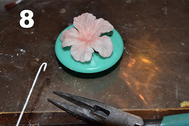 Simple polymer clay flower tutorial step 8