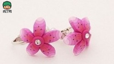 polymrt clay - fimo flower earrings