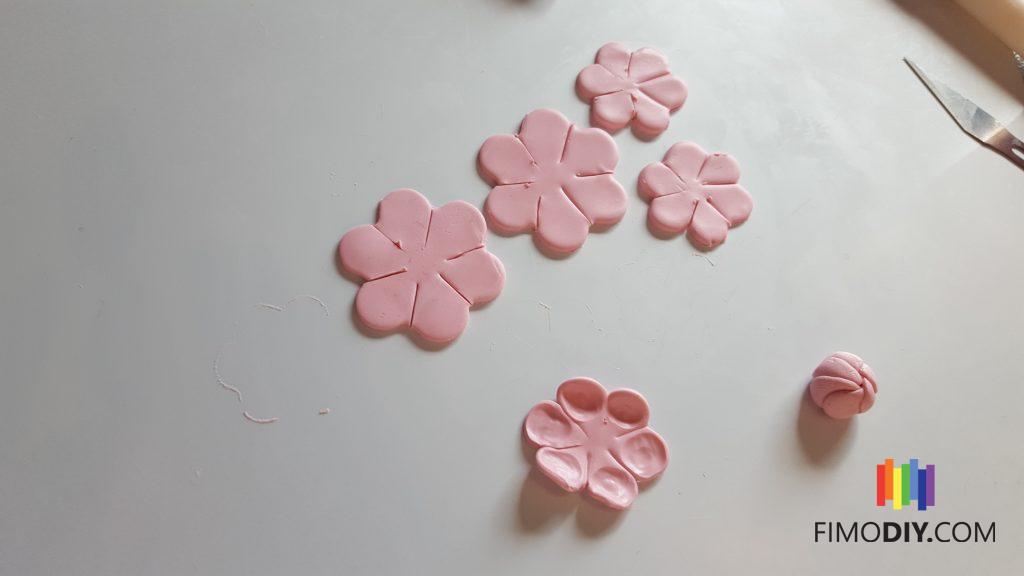 Diy fimo flower tutorial - polymer clay water lily