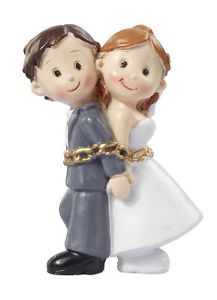 polymer clay wedding cake ornament - groom and bride handmade toppers