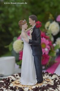 polymer clay wedding cake ornament - groom and bride handmade toppers