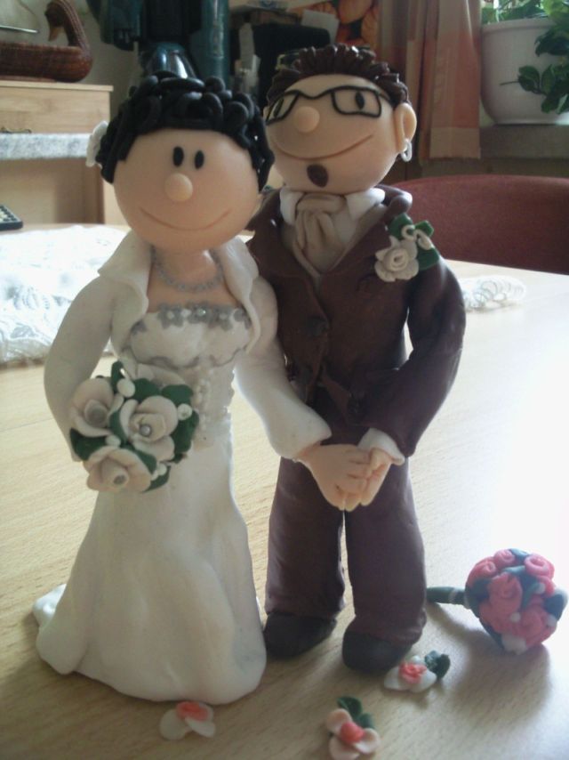 polymer clay wedding cake ornament Polymer clay wedding cake ornaments
