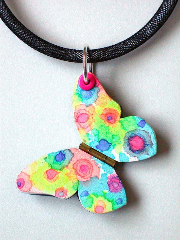 Unique pieces of polymer clay jewelry