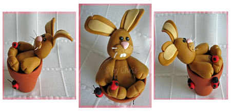 polymer clay party giveaways rabbit
