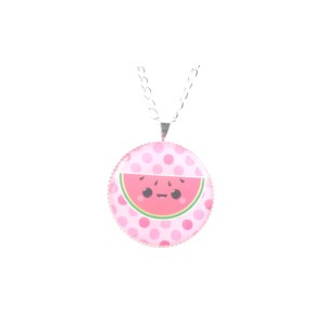 melone Polymer clay fruity necklaces