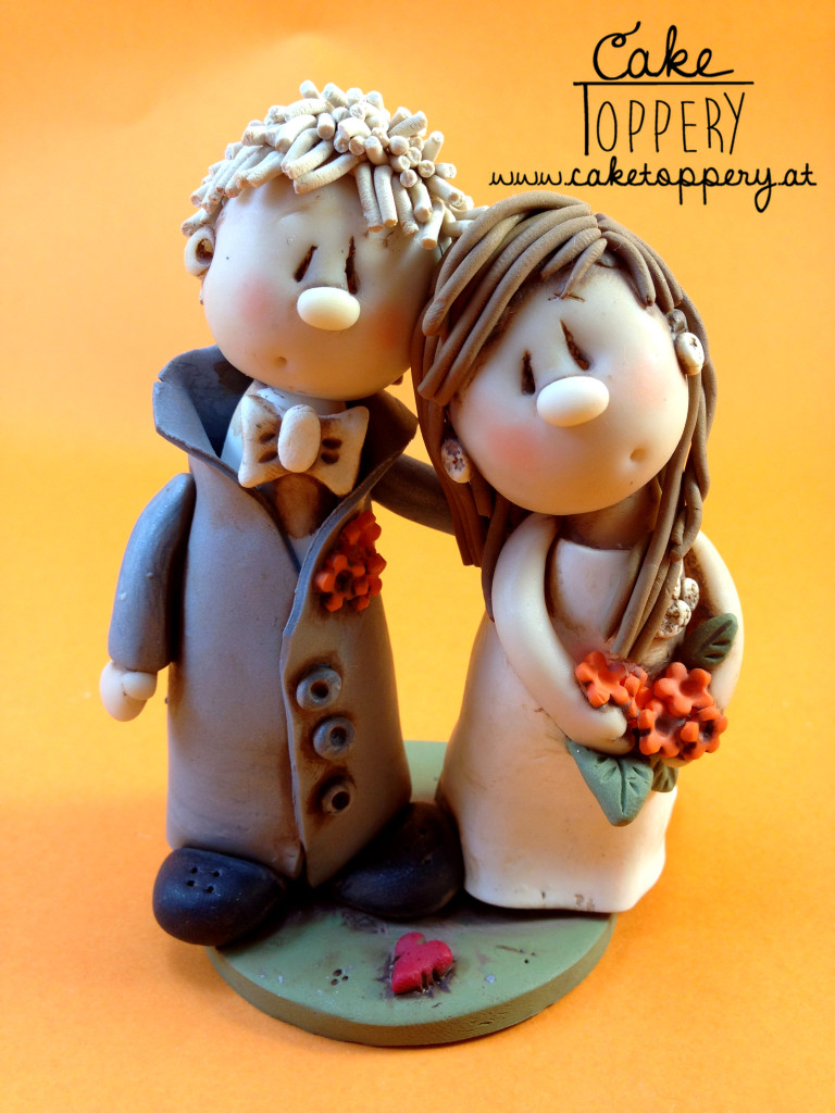 polymer clay figurine - wedding toppers