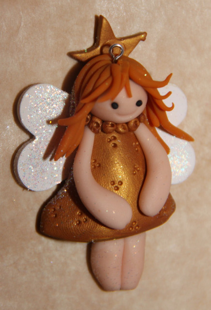 polymer clay figurine angel