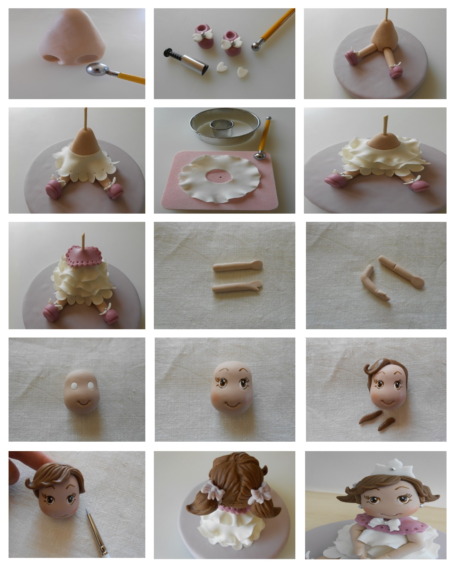 Polymer clay princess - DIY step by step tutorial