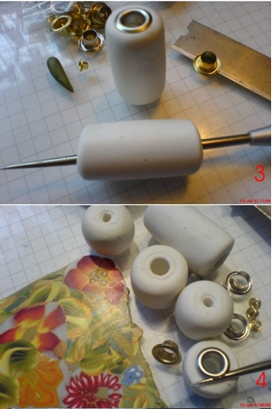 DIY polymer clay pandora beads