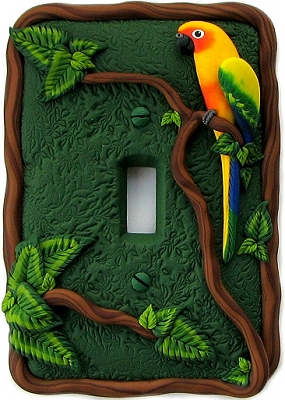 Polymer clay light switch cover