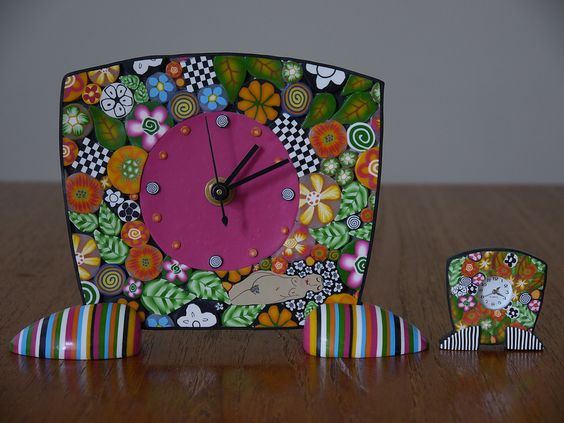 polymer clay fimo clock