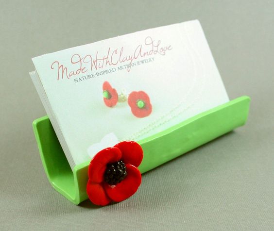 DIY 50 polymer clay business card holder ideas