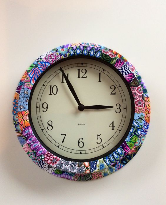 polymer clay fimo clock