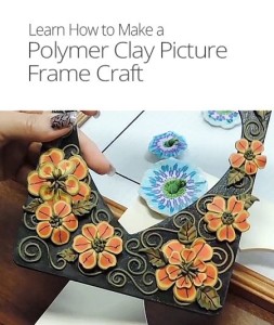 polymer clay photo frame