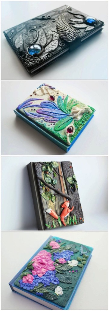 DIY 20 polymer clay notebook cover ideas