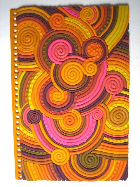fimo notebook covers polymer clay