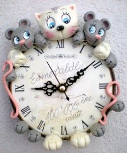 polymer clay fimo clock