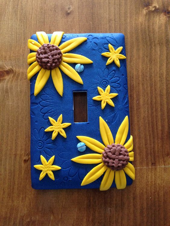 Polymer clay light switch cover - DIY ideas