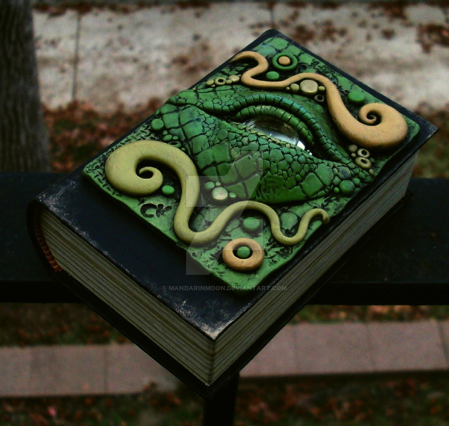 dragon_eye_book_box_angled_view polymer clay box