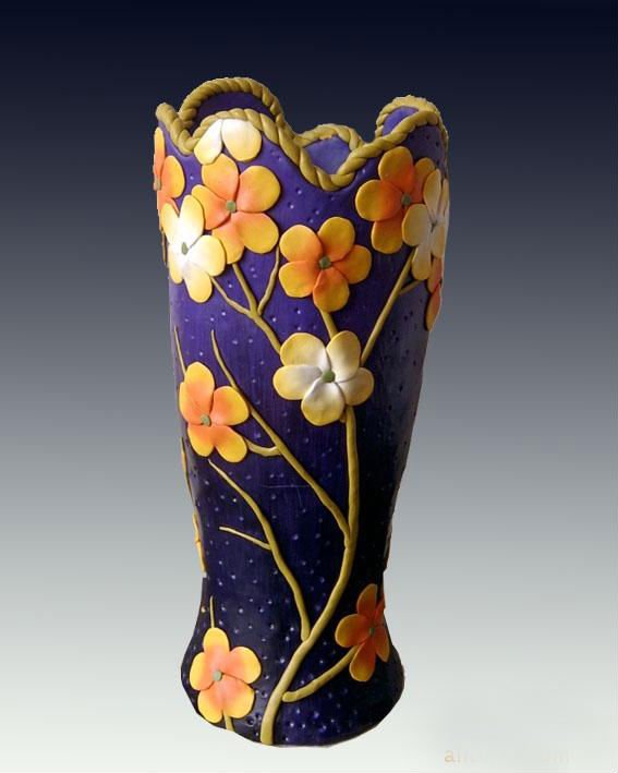 handmade-polymer-clay-vase-for-decoration