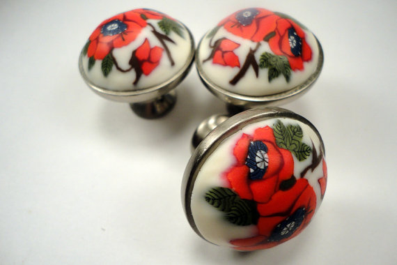 polymer clay flower jewelry fimo poppy earrings