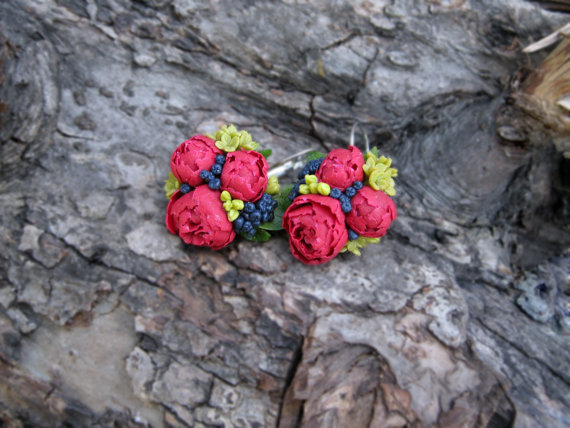 Colorful polymer clay earrings for summer