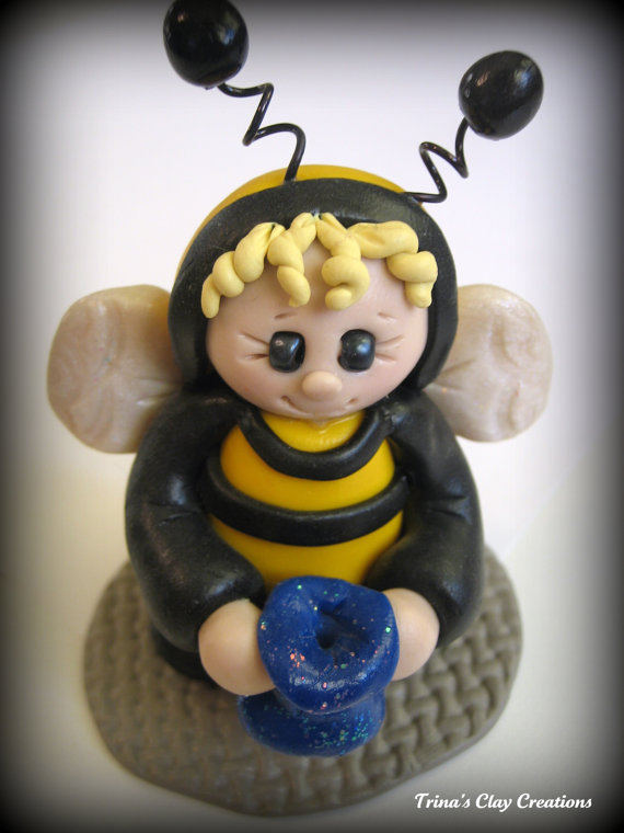 fimo bee figurine