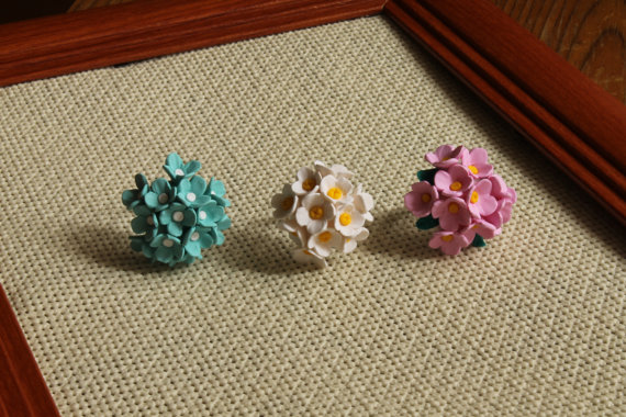 Polymer clay flower ring