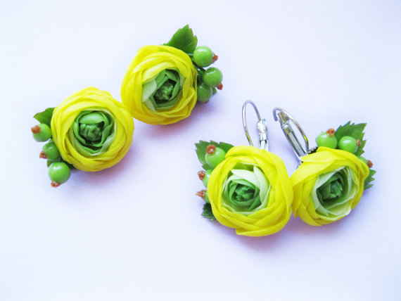 Colorful polymer clay earrings for summer