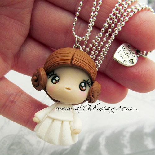 Polymer clay doll pendants