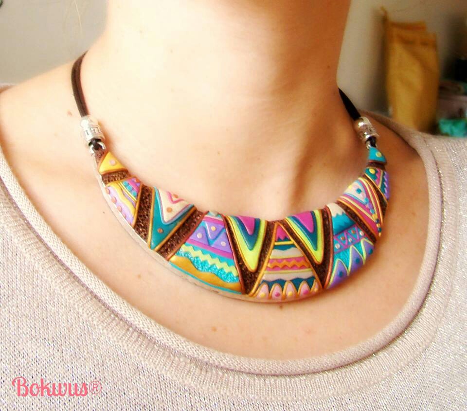 clay statement necklace