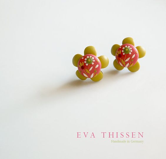 polymer clay earrings fimo studs