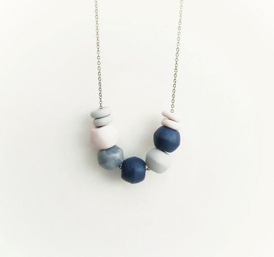 simple polymer clay necklace