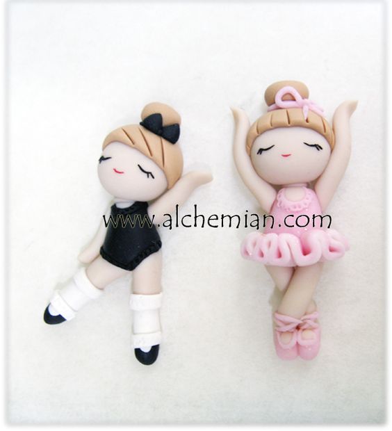 Polymer clay doll pendants