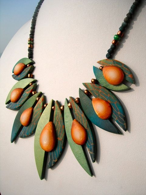 sophisticated fimo necklace