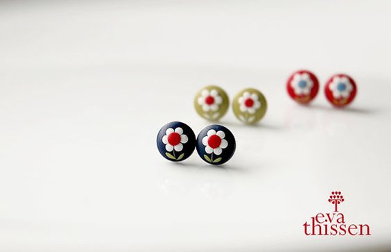 polymer clay earrings fimo studs