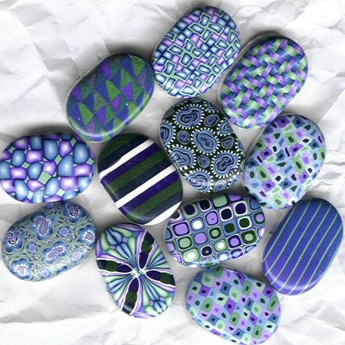 polymer clay blue beads ideas