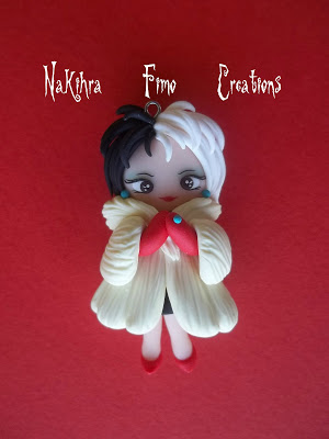 Crudelia Cruella Polymer clay Disney princess fimo