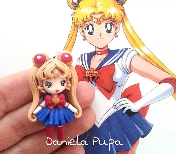 Polymer clay Sailor Moon figurine