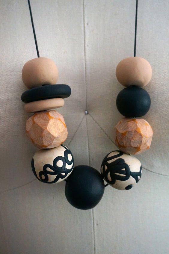 simple polymer clay necklac