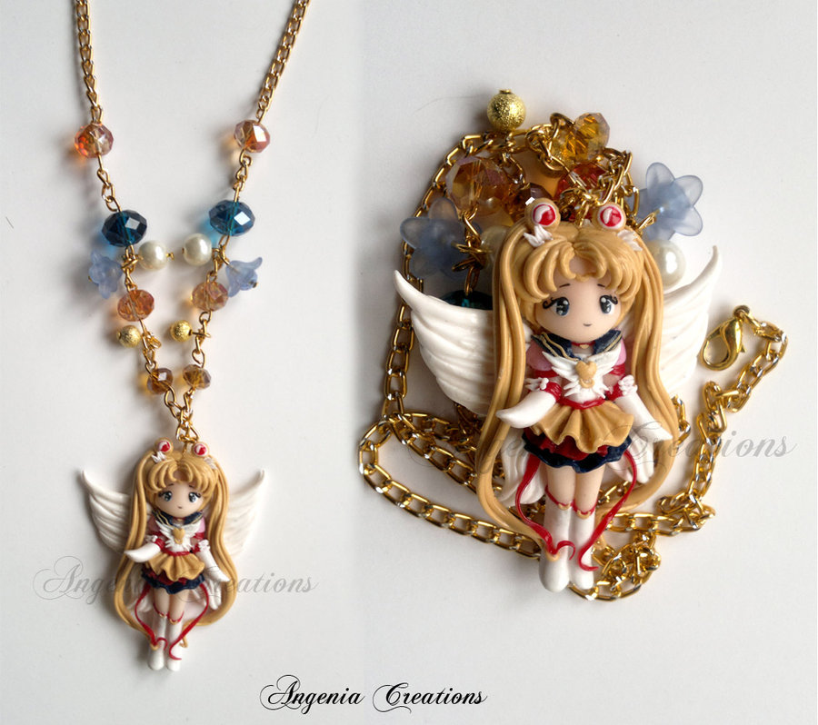 eternal_sailor_moon Polymer clay Sailor Moon figurine