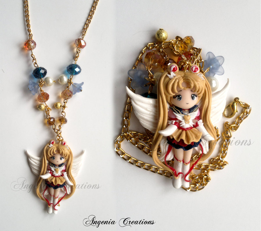 Polymer clay Sailor Moon figurine