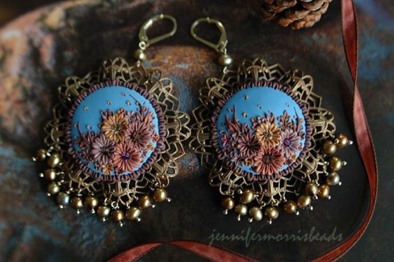 Vintage polymer clay earrings ideas