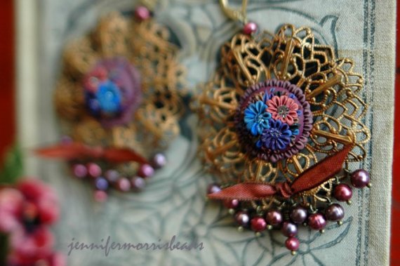 Vintage polymer clay earrings ideas