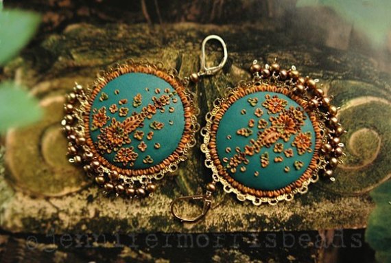 Vintage polymer clay earrings ideas