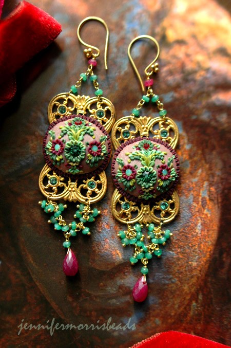 Vintage polymer clay earrings ideas