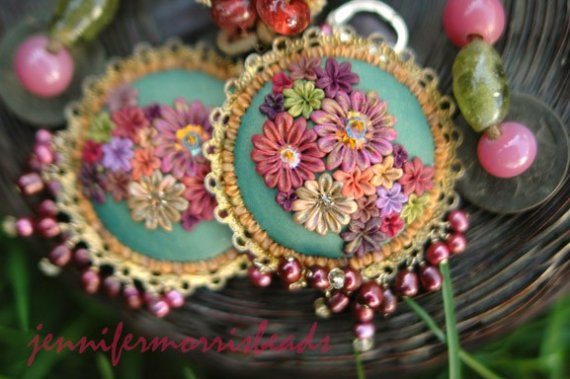 Vintage polymer clay earrings ideas